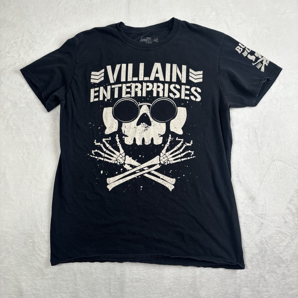 Pro Wrestling Tees Villain Enterprises Bullet Club Black SS Graphic Shirt Mens L